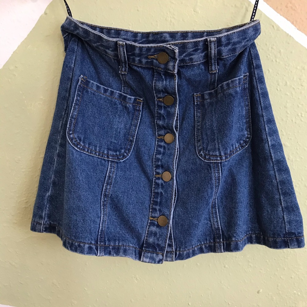 Denim mini skirt